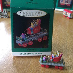 Flatbed Car Hallmark Miniature Ornament 1993